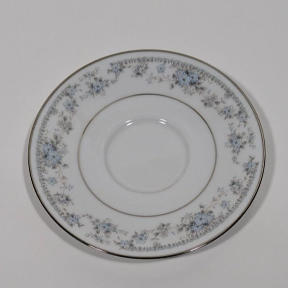 Artistry By Oneida Heiress 3078 Saucer Plate Porcelain Floral Blue White Ireland